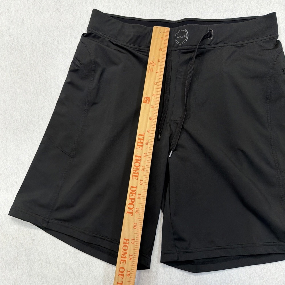 Hylete Activewear Shorts Mens Medium 9" Inseam Black Drawstring‎ Cross Fit Gym - Picture 5 of 15